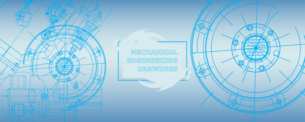 Obraz premium Engineering technological wallpaper 