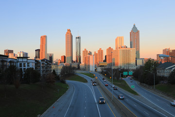 Fototapeta na wymiar Atlanta, Georgia skyline at twilight
