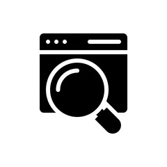 Web Search Vector Colour With Glyph Icon Illustration