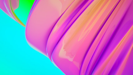 multicolored abstract spiral shape. 3d render illustration. background