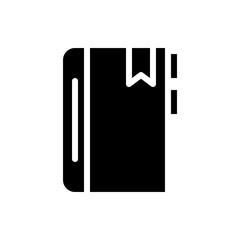 Diary Vector Colour With Glyph Icon Illustration