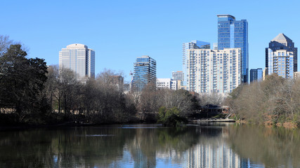 Fototapeta na wymiar Atlanta, United States skyline and reflections