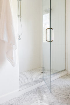 Spacious Shower in Modern Master Bathroom