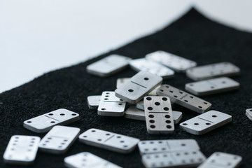 domino game pieces in macro photography