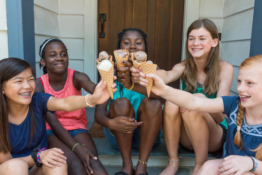 Girls With Ice Cream Cones