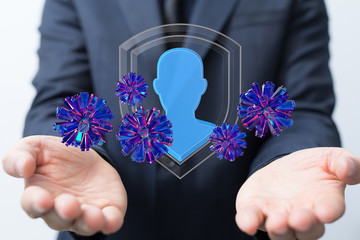 contagious coronavirus pandemic, dangerous virus outbreak 3d.