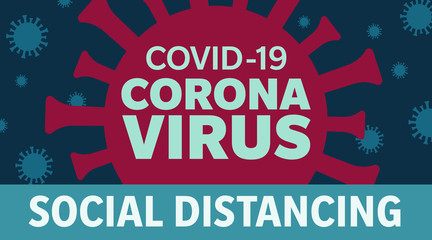 Covid-19 Coronavirus Social Distancing Graphic