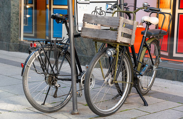 Fototapeta na wymiar Lieferung per Fahrrad