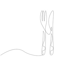 Fork and knife on white background, vector illustration