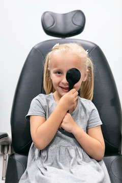 Eyewear: Girl Uses Occluder During Exam