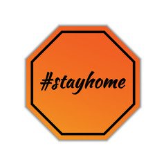 Stay at home road sign. NcoV-2019. COVID-19. Modern, simple, vector, icon for website design, mobile app, ui. Vector Illustration