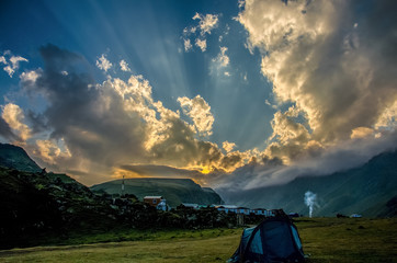 Mountain landscape of the Caucasus
