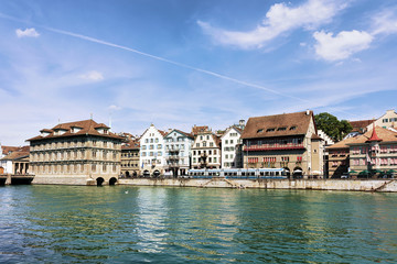 Town Hall at Limmat River quay Zurich Switzerland