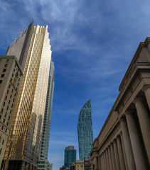 Fototapeta premium Toronto is a cool Canadian city. Skyscrapers and small houses