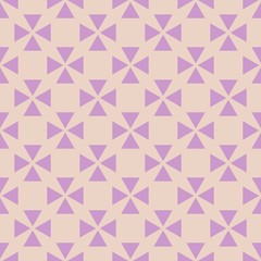 Tile vector pattern with beige and violet background for seamless decoration wallpaper