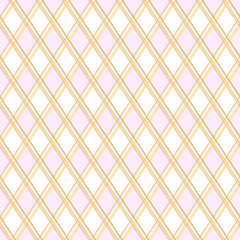 Wonderland seamless pattern, chess checkered background. Texture for fabric, wrapping, wallpaper. Decorative print. Vector illustration