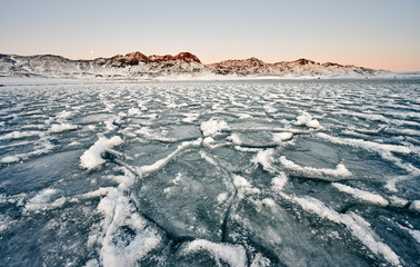 Ice and snow by sea