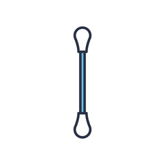 cotton swab flat icon, vector illustration