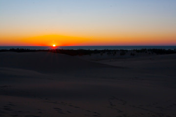 Sunset at Silver Lake State Park, Michigan