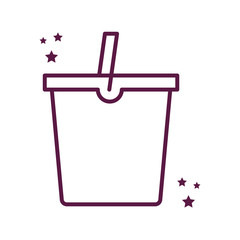 bucket line style icon vector design