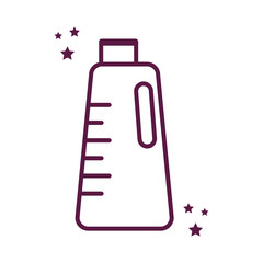 detergent bottle line style icon vector design