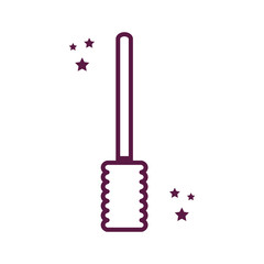 toilet brush line style icon vector design