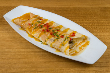 Crepe with meat