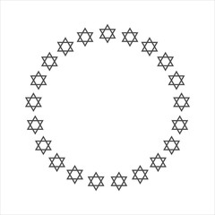 Stars in circle icon design isolated on white background. vector illustration