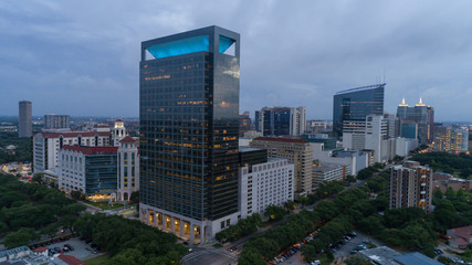 Fototapeta na wymiar Medical business district in Houston, TX