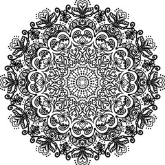 Mandala abstract pattern black color