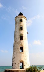 Abandoned old lighthouse due to LTTE terrorist attacks situated in sampur, trincomalee, Sri Lanka