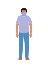 Avatar man with mask vector design