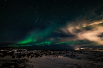 Fototapeta na wymiar Northern Lights Iceland
