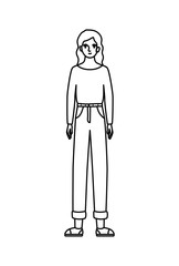 Isolated avatar woman vector design