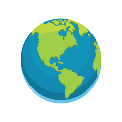 Isolated 3D earth planet