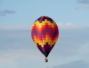 Blocked colored hot air balloon