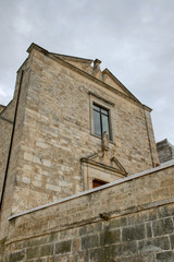 Fototapeta na wymiar Facade of the Church of Santa Maria della Stella in Ostuni, Puglia, Italy