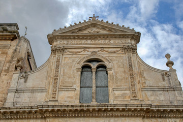 Fototapeta na wymiar Facade of the Church San Francesco d'Assisi in Ostuni, Puglia, Italy