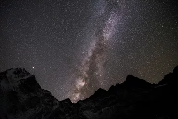 Crédence de cuisine en verre imprimé Annapurna scenics view of milky way at zongla village during Everest base camp trekking in Nepal.The Milky Way is the galaxy that contains the Solar System