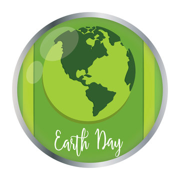 Earth day button campaign