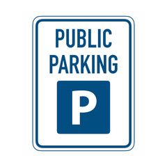 Sign for public parking space