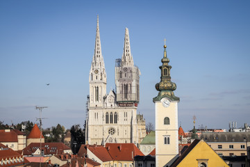 Zagreb hit by the earthquake damaged cathedral