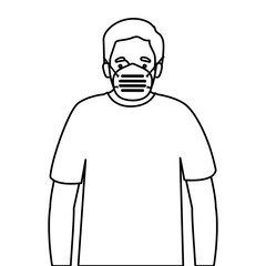 Avatar man with mask vector design