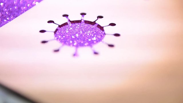 corona-virus vector on glitter ,Coronavirus 2019