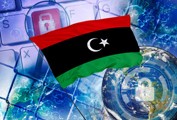 Concept of Libya national lockdown due to coronavirus crisis covid-19 disease. Country announce movement control order emergency state restrictions to combat the spread of the virus.