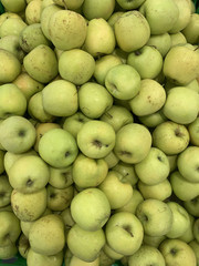 lots of delicious ripe apples for healthy food like the background