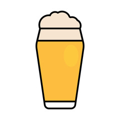 Isolated beer glass icon