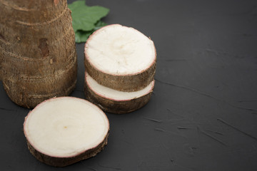 Cassava root, also called Cassava or Tapioca.