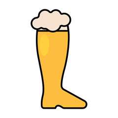 Isolated beer glass icon