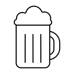 Isolated beer mug icon